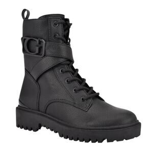Guess Women's Orana Combat Boots Black Size 5 1/2
